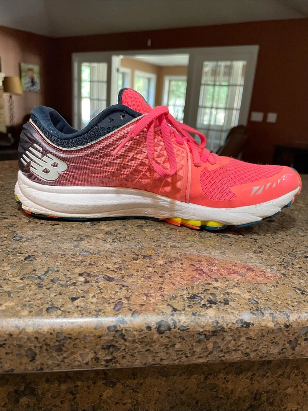 New Balance Vazee 2990 Performance Running Shoe Pink to Navy Gradient Sz 8